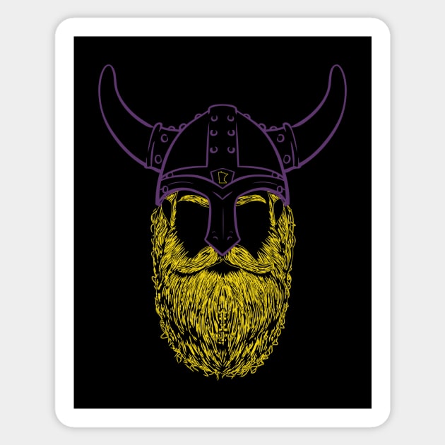 MN Football Beard Sticker by mjheubach